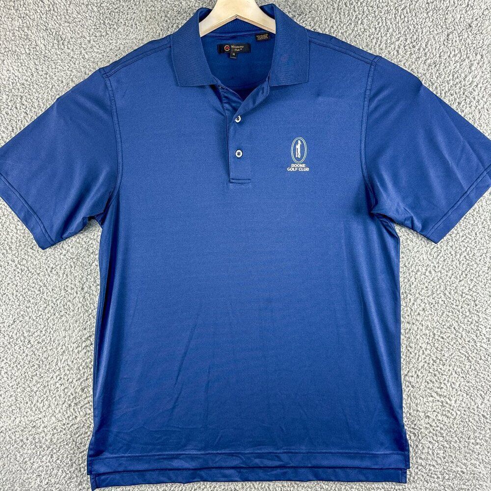 Monterey Club Polo Shirt Mens Medium Blue Golf‎ Golfer Preppy Boone Golf Club NC